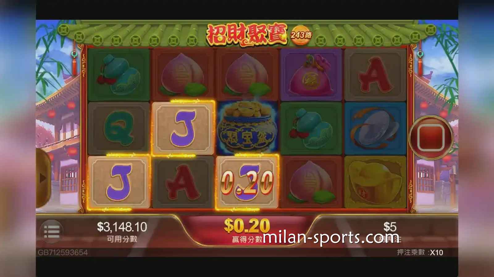 飞速体育：《聚宝财神》老虎机，多多聚宝获取高额奖励